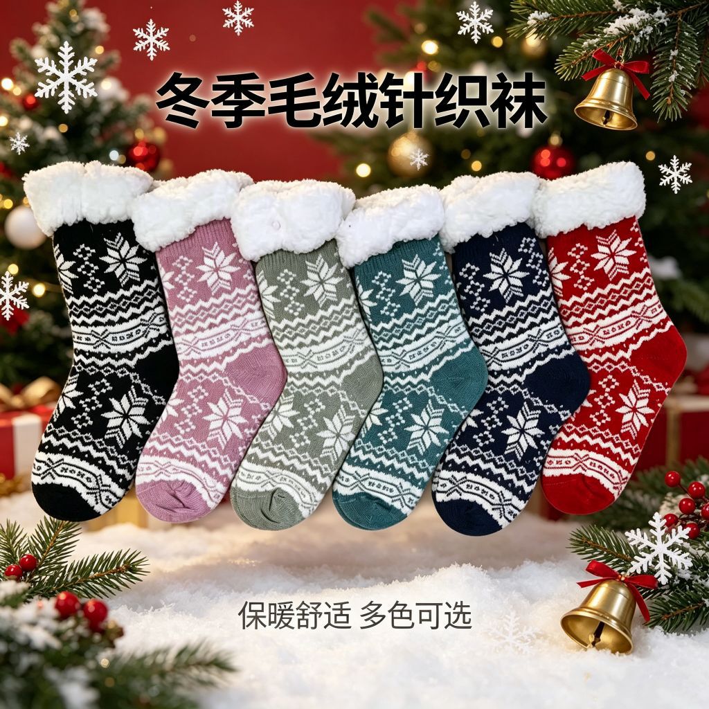 Winter keep warm fleece socks for pregnant