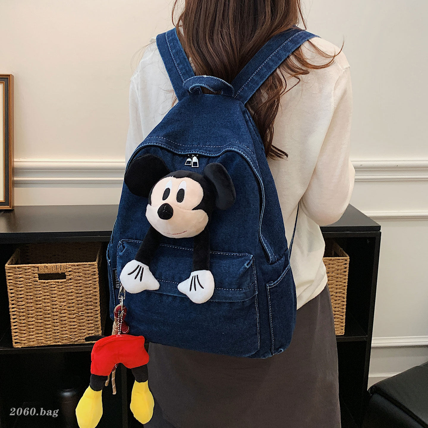Retro Blue Ribbon Colgante