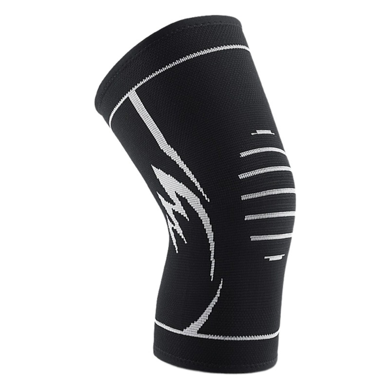 Equipo de protección para hombres y mujeres, correas de compresión para deportes de carrera, equipo de protección antideslizante para baloncesto y montañismo, rodilleras elásticas tejidas que absorben los golpes y que cubren más allá de la rodilla