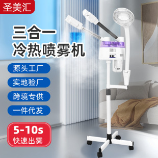 Hot and Cold Spray Beauty Salon Fog Machine Double Tube Face Steamer Household Moisturizing Spray Facial Hydrating Beauty Equipment Hot and Cold Spray