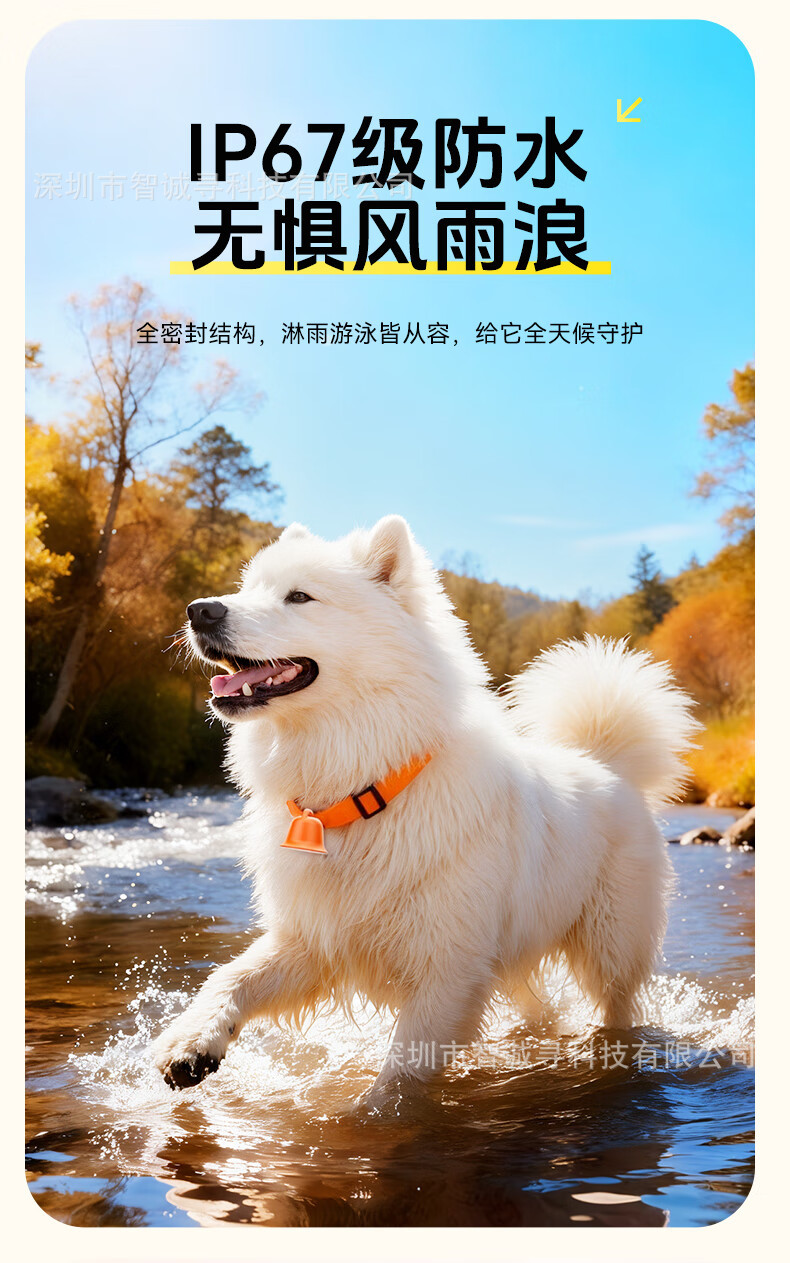 5G pet tracking device GPS locator for cats and dogs, real-time animal positioning electronic smart collar, anti-lost device