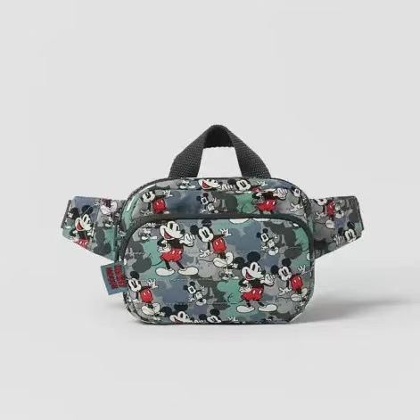 Cross-Border New Children's Bag, Baby Mickey Mouse Printed Waist Bag, Cartoon Kindergarten Chest Bag, Coin Purse