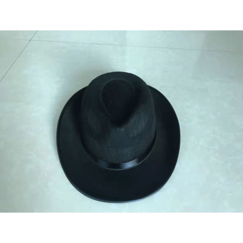Sombrero de verano de los hombres sombrero de ala grande sombrero de playa retro Caballero nuevo jazz sombrero de la boda rendimiento sombrero de jazz negro