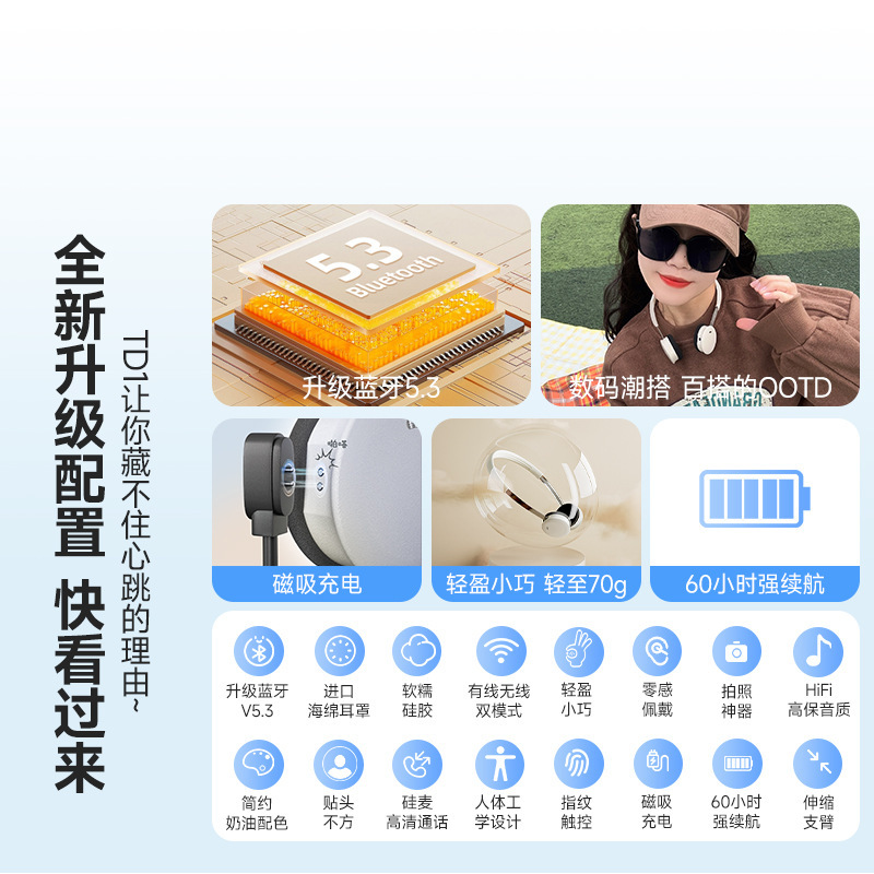 CANYONヘッドセット女子の小さい頭の軽くて小さい無線のbluetoothコンピュータの有線のヘッドセットは学生に乗ります。|undefined