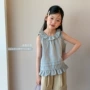 女童格子肌理甜美娃娃衫