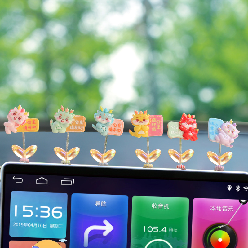 Nuevo coche pequeño Fulong soporte para teléfono móvil hembra linda pantalla horizontal pantalla vertical consola central soporte de navegación para coche femenino ninguno