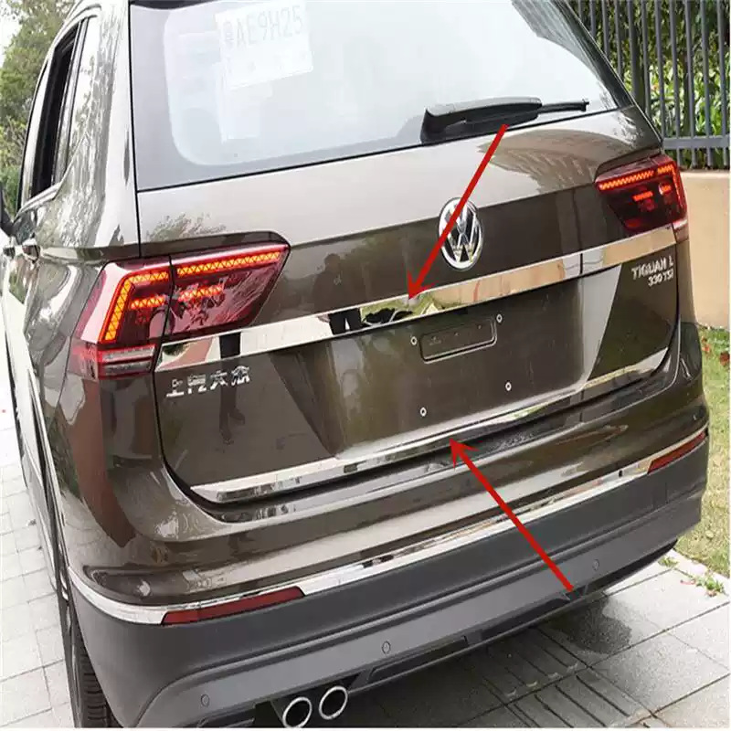 Suitable for Volkswagen Tiguan L models 10-26, specially designed stainless steel tailgate trim, trunk bright strip, anti-scratch strip