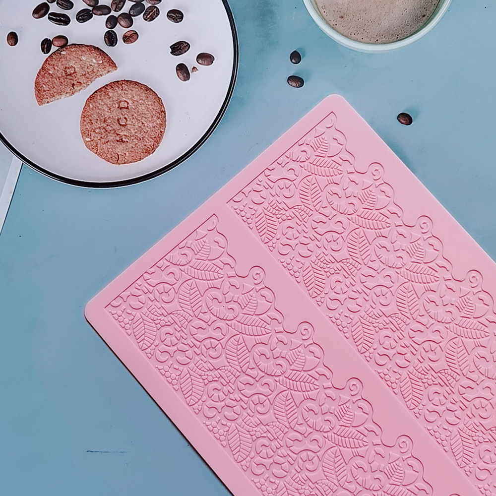encaje 378 - 256 molde de silicona pastel de encaje molde de relieve herramientas de decoración de pastel de chocolate esterilla de relieve