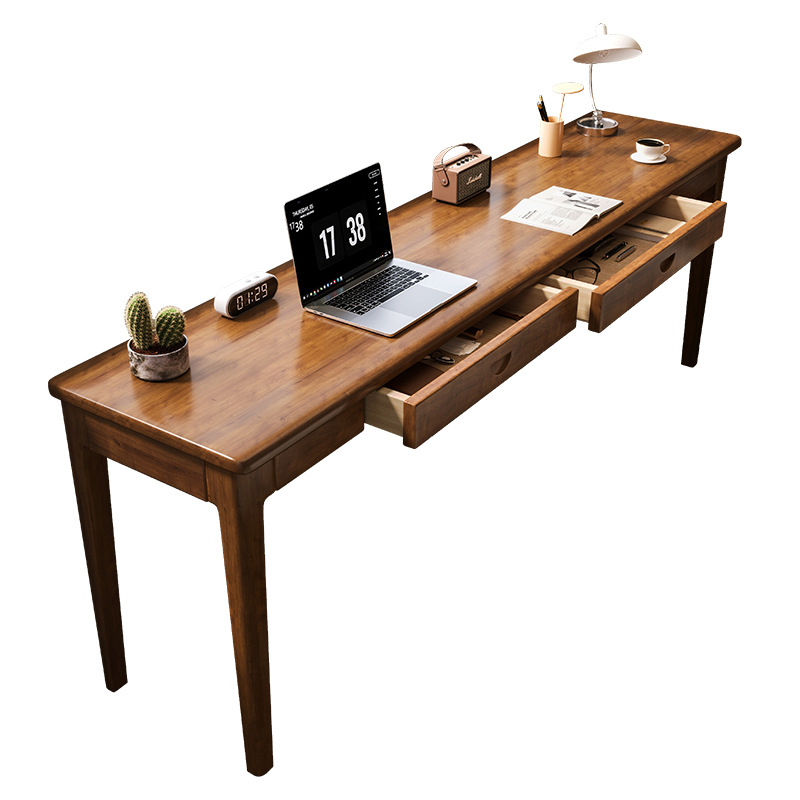 Escritorio estrecho de madera maciza de 40/45cm de ancho Escritorio de computadora en casa Escritorio de oficina pequeño dormitorio para estudiantes Escritorio largo