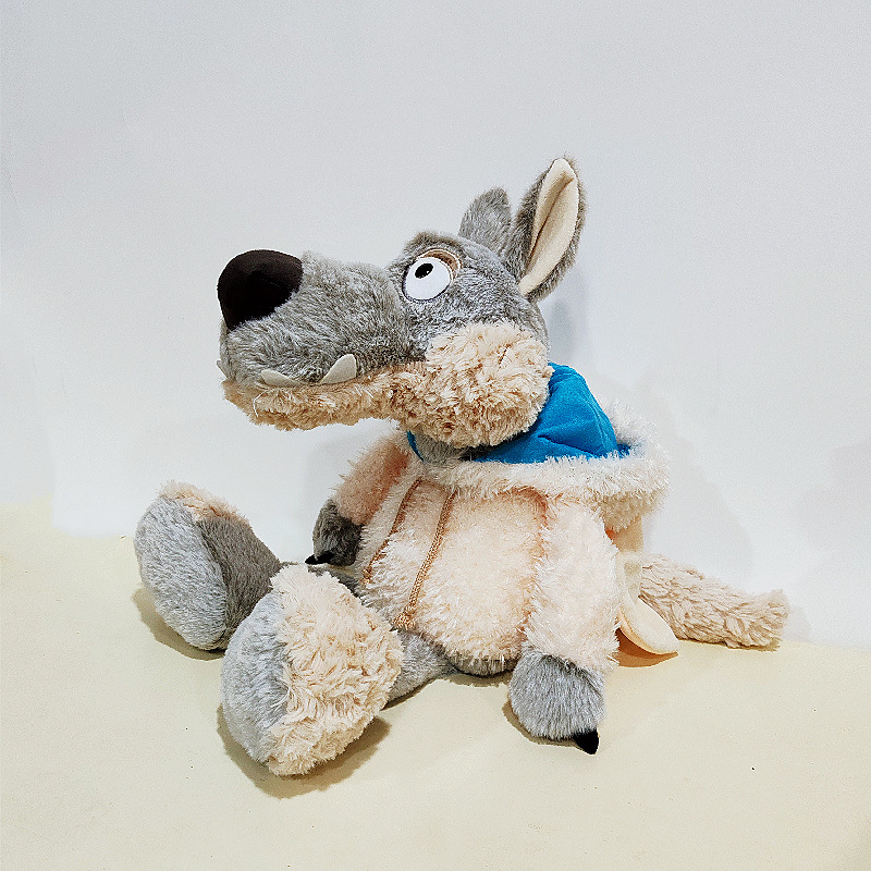 Nuevo muñeco de peluche de lobo disfrazado de lobo con piel de oveja, animal del bosque, muñeco de lobo, regalo de cumpleaños