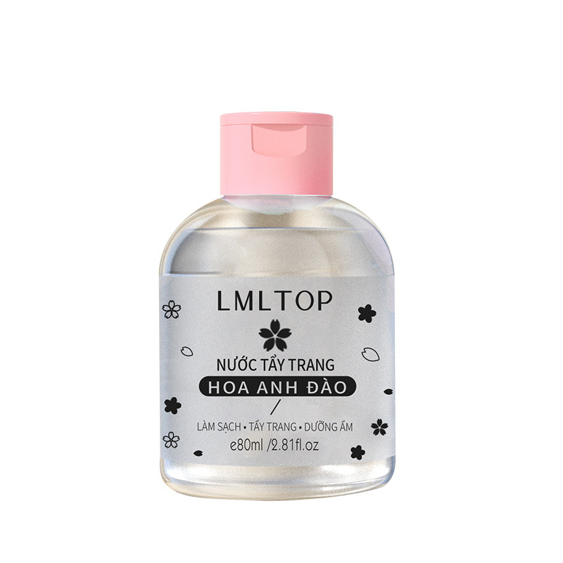 LMLTOP Cherry Blossom Revitalizing Skin Remover 80ml, remover de maquillaje portátil para viajes, exclusivo para VN LML2084