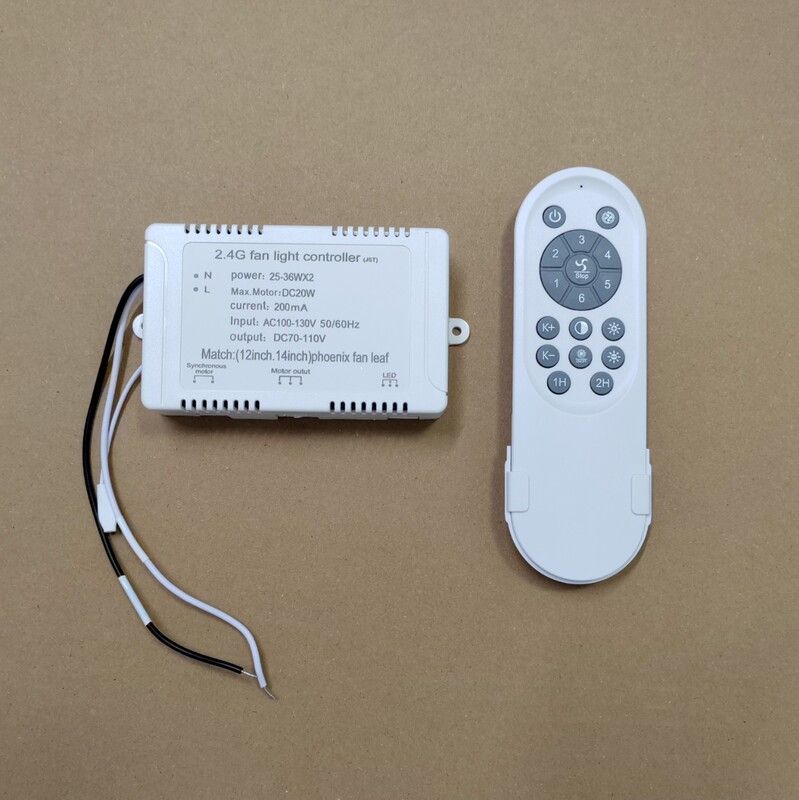 Cross-Border Bedroom Fan Light Remote Control 2.4g Dc Variable Frequency 110V Controller Dc Stepless Dimming Low Voltage 24V