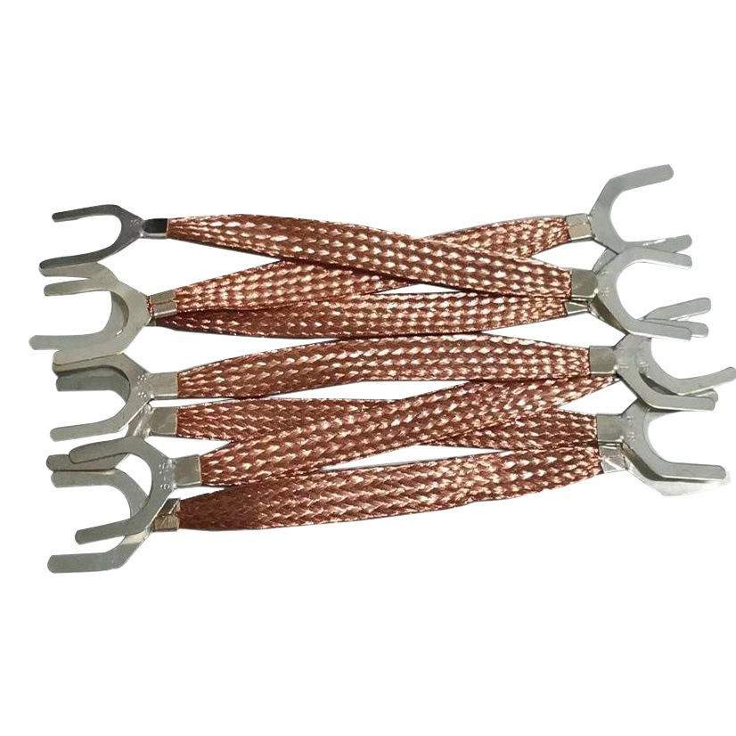 Любой размер трубопровода электростатический Перемычка фланец электростатический Перемычка мост заземляющий провод заземление медный плетеный провод