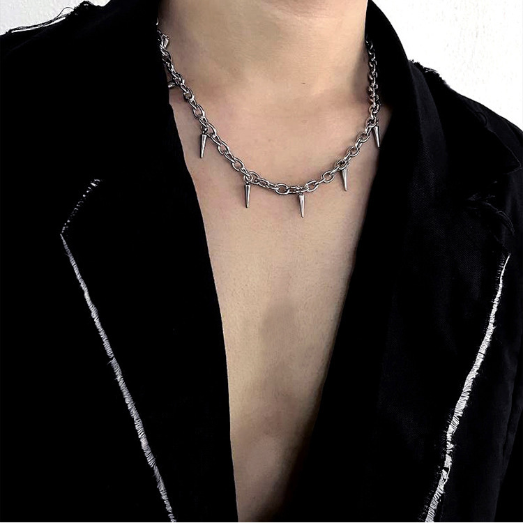 Plating Design Hip-hop Vintage Style Punk Geometric Titanium Steel Plating Men's Necklace