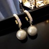 Summer small earrings from pearl, french style, internet celebrity