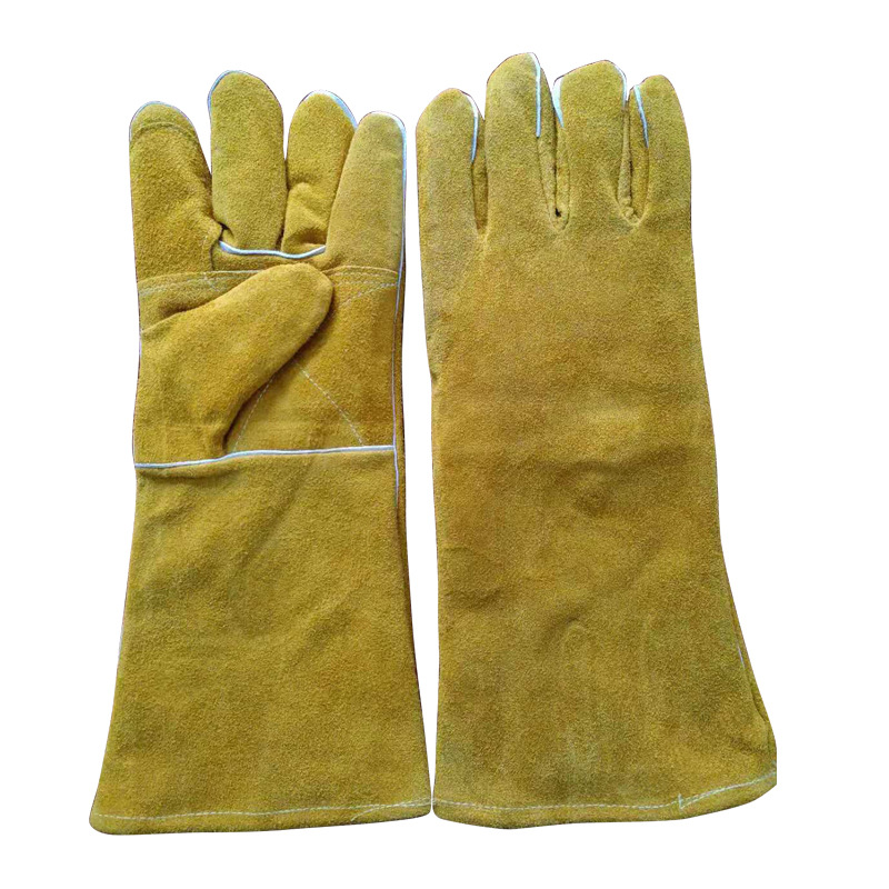 焊工手套长款劳保手套机械维修建筑工人施工防护手套透气防磨防割