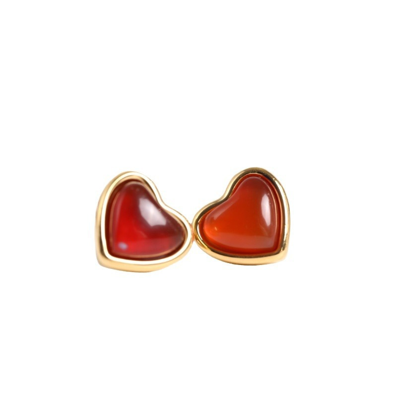 10g Weight 304 Stainless Steel Ear Needle Material Ear Studs Classification 1 Pair Quantity Holiday, Daily Occasion Titanium Steel Material Irregular, Heart Shape Pattern Women's Gender Plating Design Basic, Simple Style Style 1 Pair Basic Simple Style Irregular Heart Shape Plating Titanium Steel Ear Studs 7