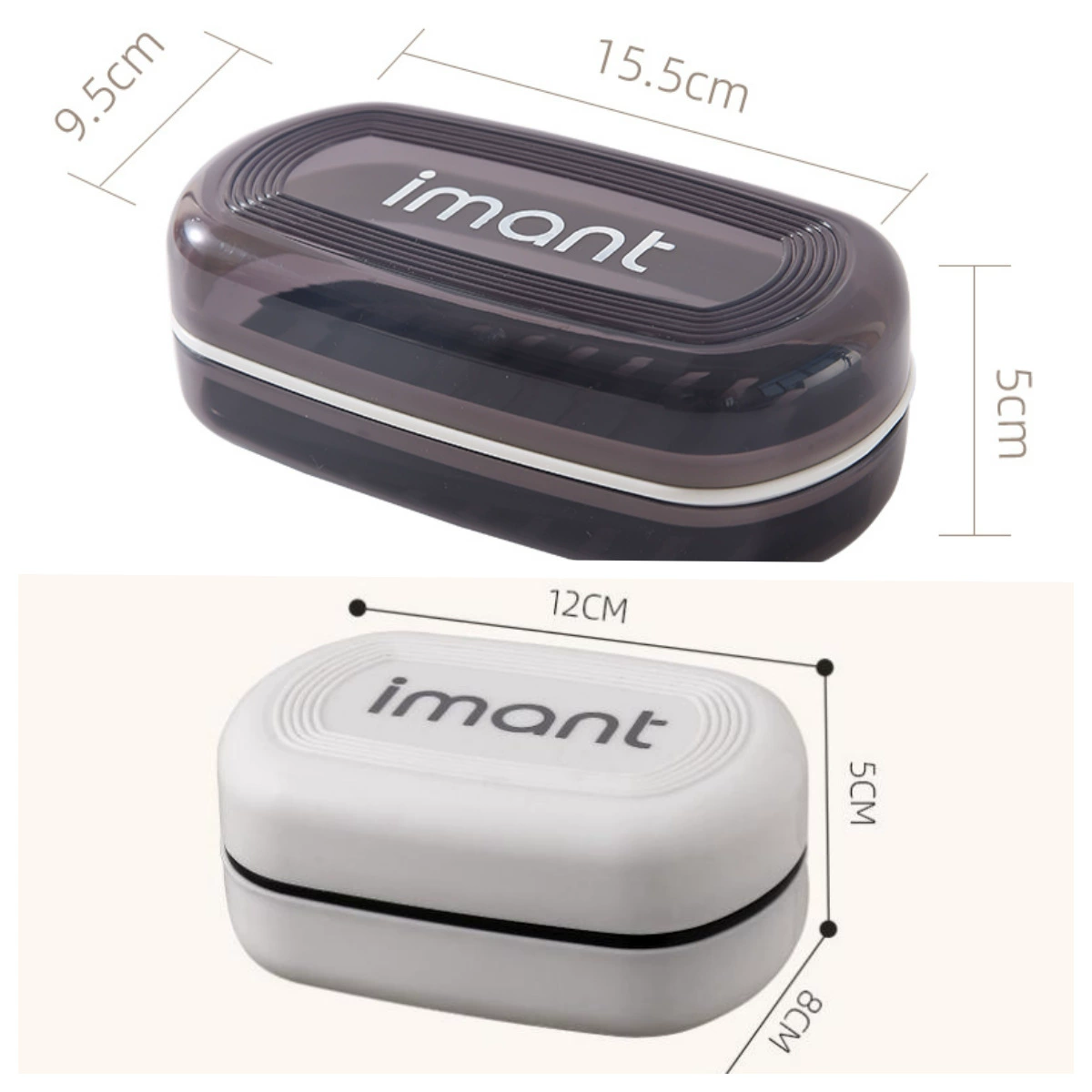 Double-layer soap holder, handheld drying rack for traveling, storage box