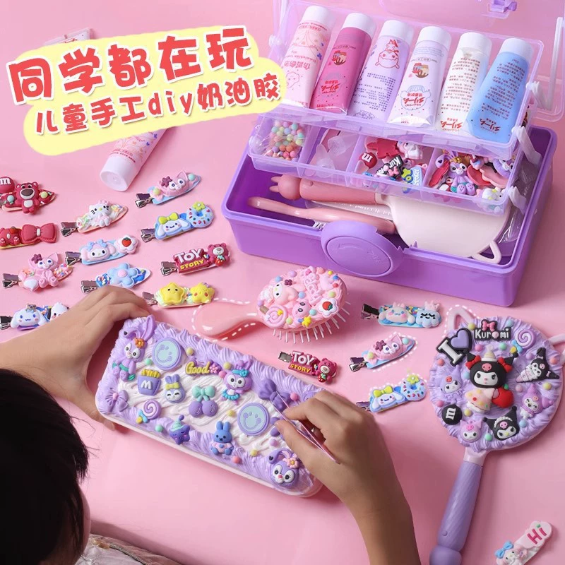 Девочки ручной работы дети крем-клей зеркало diy зеркало для макияжа украшение маленькое зеркало зеркало для макияжа самодельный материал для макияжа