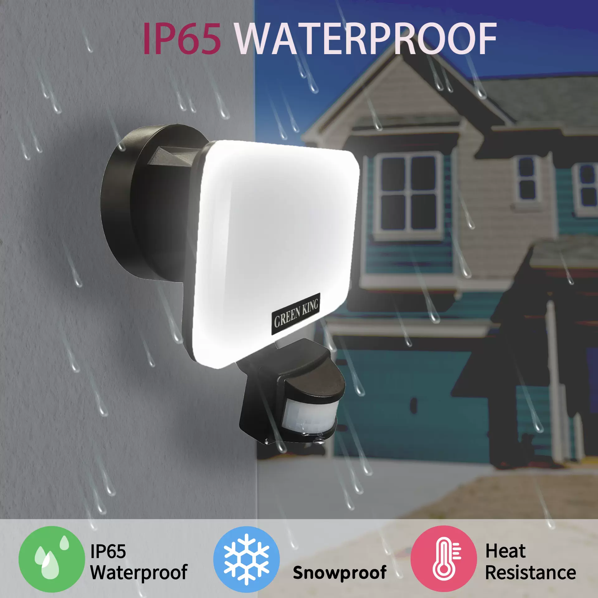 IP65防水户外感应灯带|遥控变色温跨境厂家直供庭院墙围安防灯LED