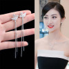 Silver needle, fashionable universal earrings, silver 925 sample, internet celebrity, simple and elegant design