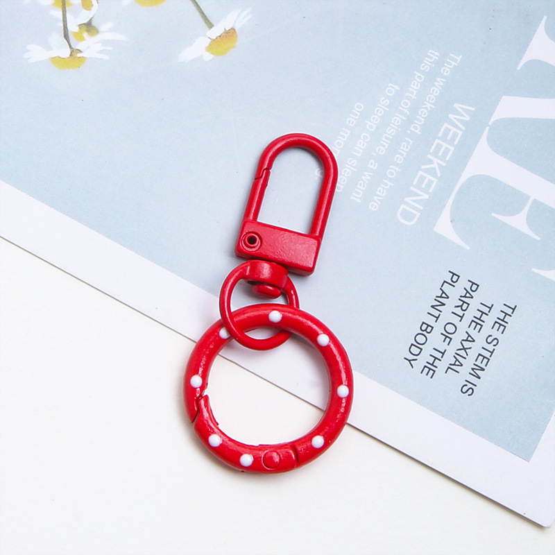[Red] Door buckle + polka dot spring buckle