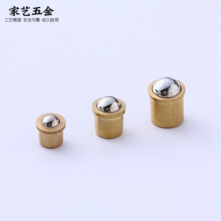 厂家直供黄铜门碰珠铜圆夹门顶珠隐形门碰珠弹簧门碰弹簧门顶
