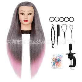 跨境Training Head 练习头模编发Mannequin Head Hair美发教习头