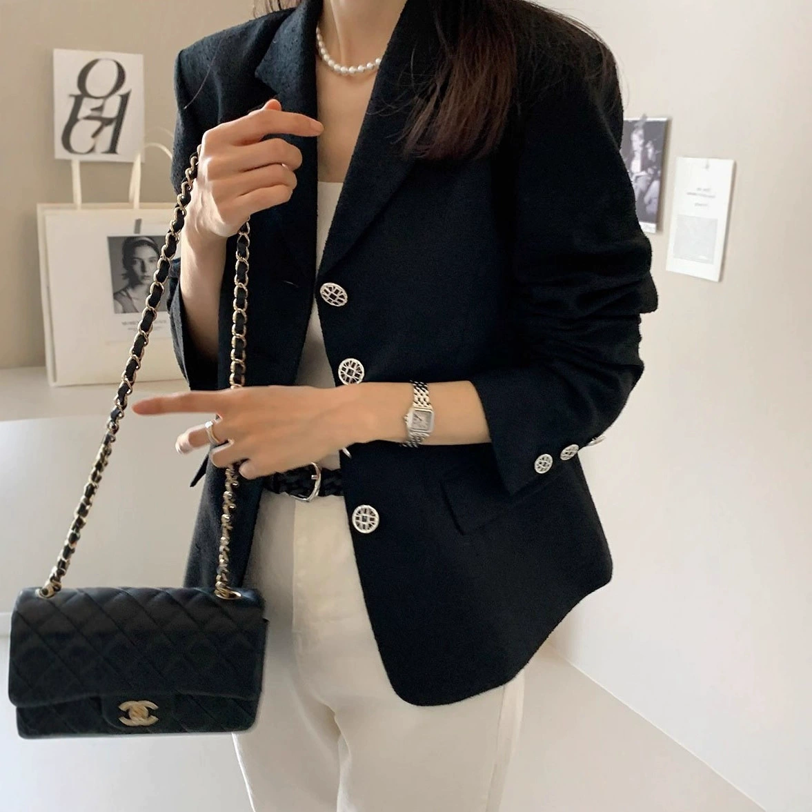 Костюм для отдыха в стиле Chanel, корейский стиль