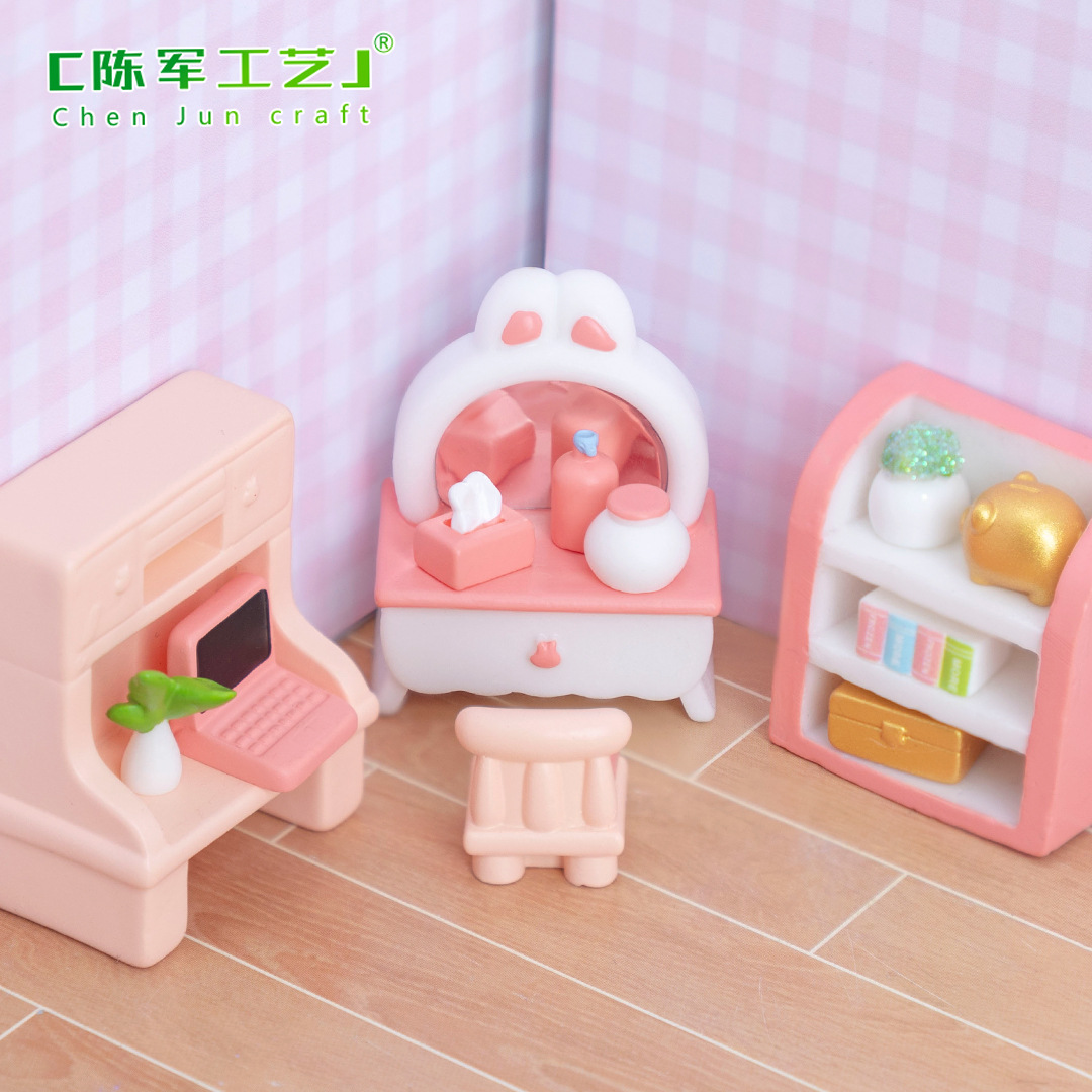 微景观创意可爱房间家具 DIY装饰品配件娃娃屋拍摄造景微缩小摆件 3