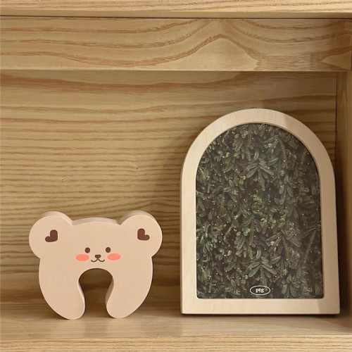 ins Korean bear door handle anti-collision children's room anti-pinch safety door stop bedroom door closing artifact