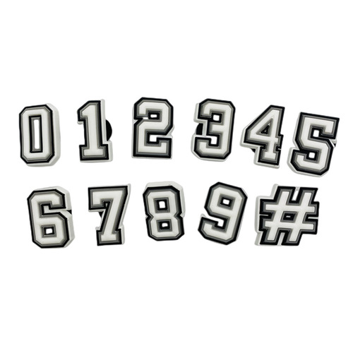 Cross-border Amazon hot-selling black and white gray striped letter holey shoes, shoe flowers, shoe accessories, garden shoes, decorations