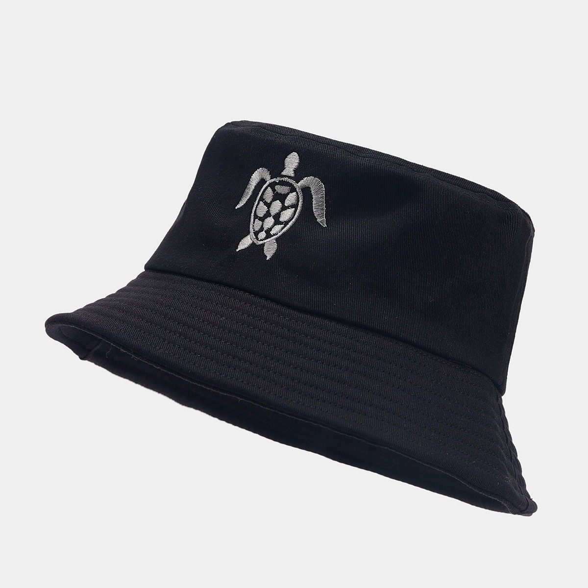 Nuevos productos de comercio electrónico transfronterizo tortuga bordada algodón sombrero de pescador sombrero de sombrero masculino