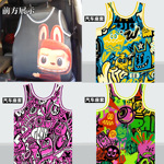 美式复古街头涂鸦汽车座套不掉色通用型透气车内装饰时尚