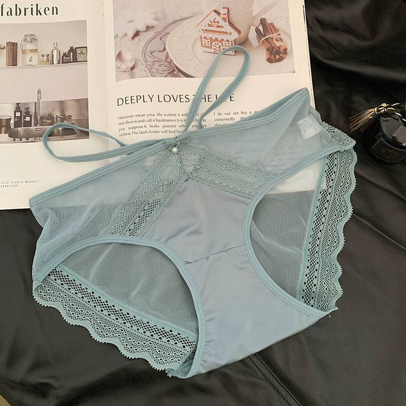 Плотное кружевное элитное белье, дышащие брюки, штаны, тонкий ремешок