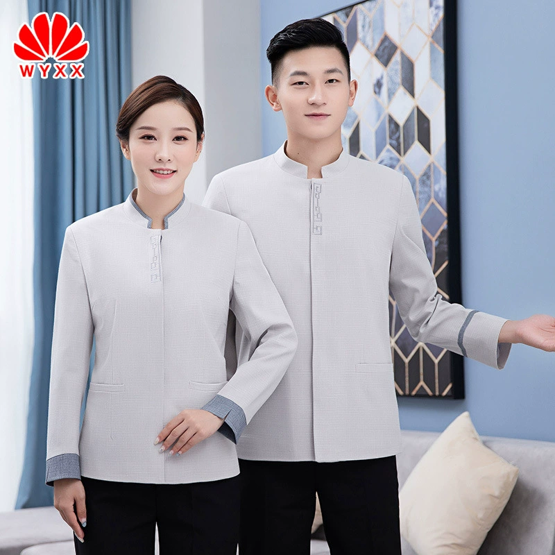 Чистящая одежда с длинным рукавом, осенне-зимняя одежда, мужская и женская одежда в гостиничном номере, уборка, рабочая одежда, недвижимость, уборка, утолщенная одежда