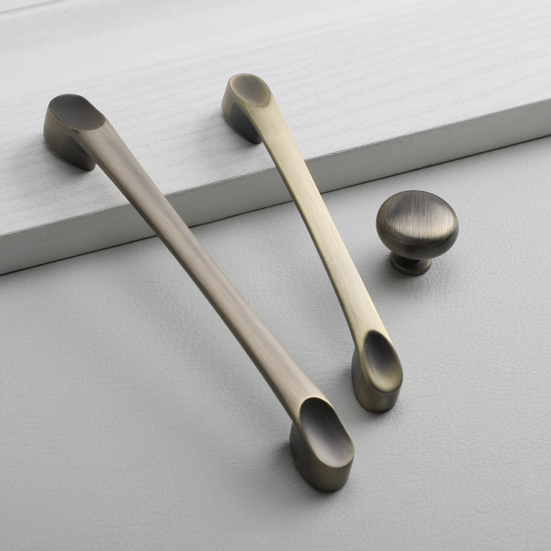 圓形方形單孔抽屜拉手仿古銅拉手北歐式簡約古典櫥櫃衣櫃門把手