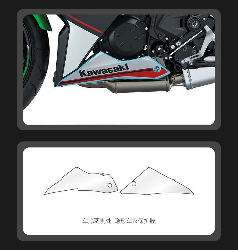Suitable for Kawasaki Ninja NINJA650: invisible car wrap, body paint protection film, transparent scratch-resistant modification accessory