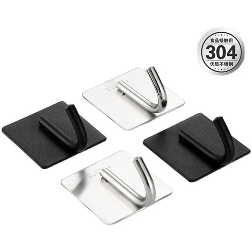 No-punch hooks, strong adhesive load-bearing clothes hangers, wall-mounted, kitchen and bathroom door behind clothes, traceless adhesive hooks