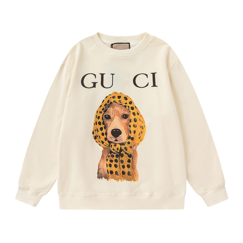 Nanyou High-Quality Gu Brand 25 New Leopard Print Headscarf Dog Playful Style Printed Sweatshirt Unisex Loose Top