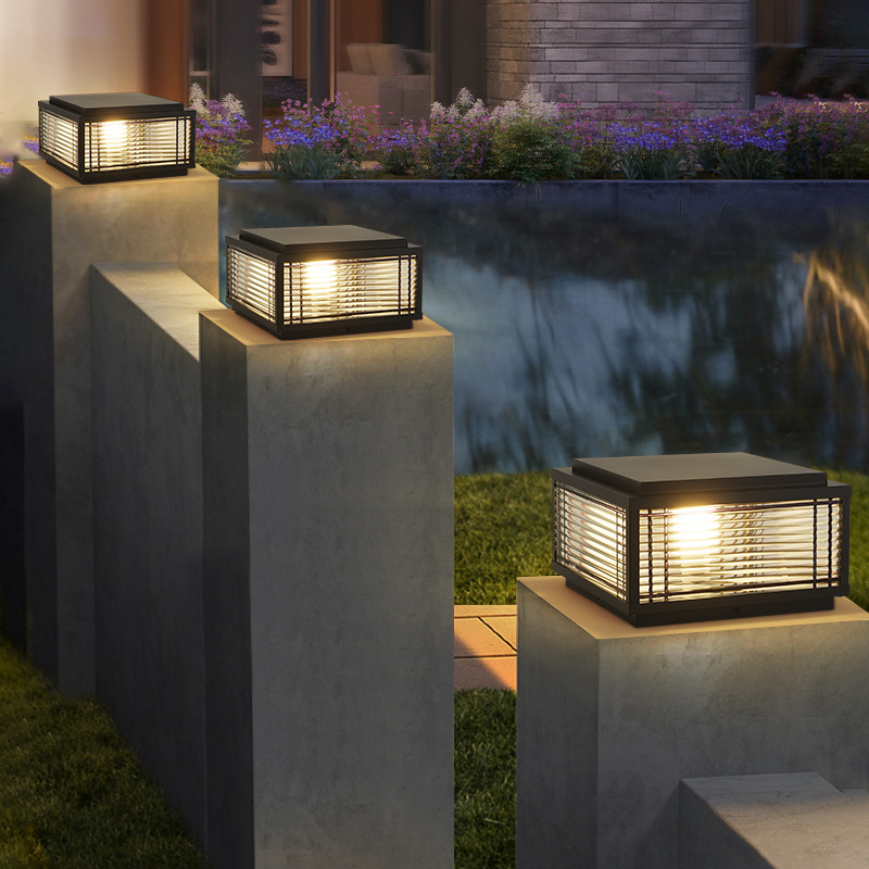 Jardín Grandview lámpara solar al aire libre lámpara de columna puerta de casa impermeable lámpara de jardín lámpara de pared 378L