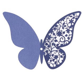 Cross-Border Stereo 3D Card Butterfly Seat Card Pearlescent Multi-Color Party Layout Card Cake Flag Decoration Wholesale
