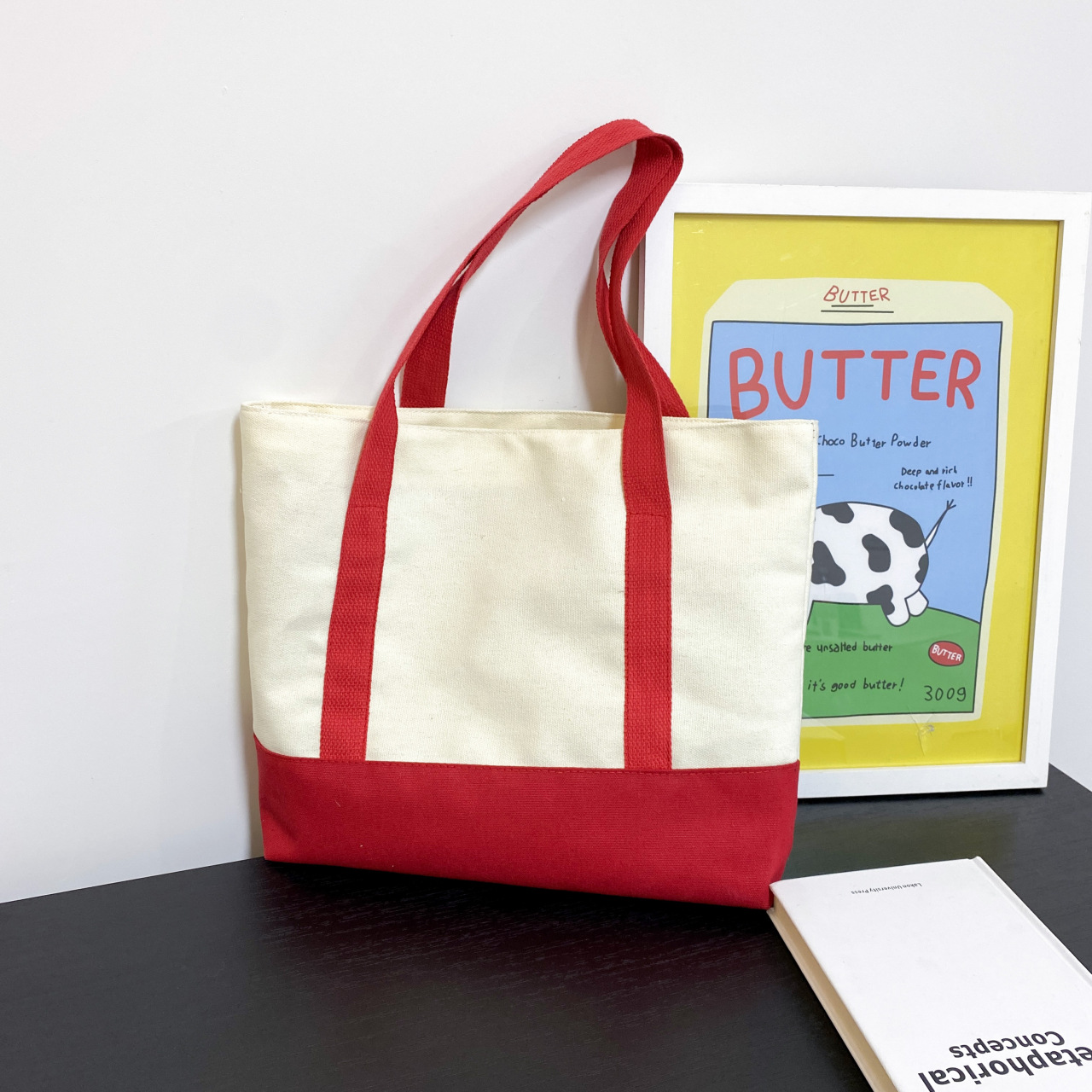 Bolsas de lona creativas de gran capacidad bolsas de lona portátiles para mujeres ocio versátil estudiantes lindos bolsas de compras simples