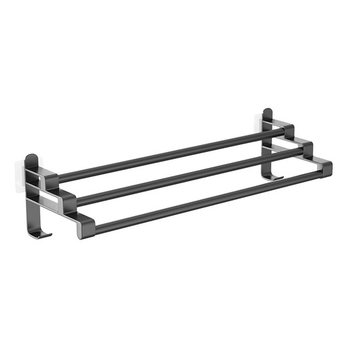 Bathroom punch-free towel rack bathroom towel drying towel rod toilet wall-mounted towel rod storage rack