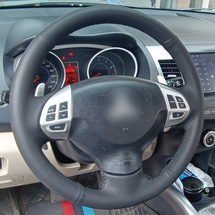 Microfiber Leather Hand-Stitched Steering Wheel Cover Suitable for Mitsubishi Outlander Jinjie Brushed Hand-Stitched Handlebar Cover Manufacturer Dropshipping