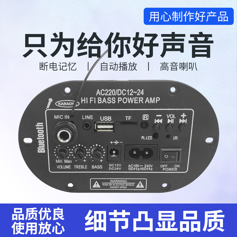Transfronterizo dedicado de tres usos tablero del amplificador digital con micrófono incorporado Bluetooth micrófono mono tablero del amplificador