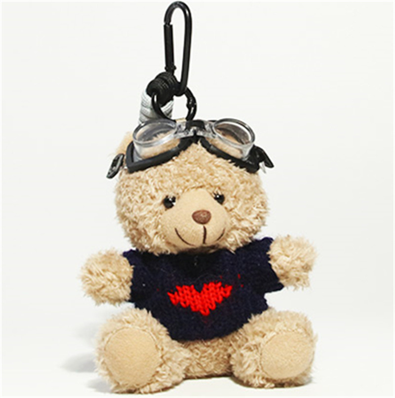 Llavero de felpa con forma de panda, colgante para bolso