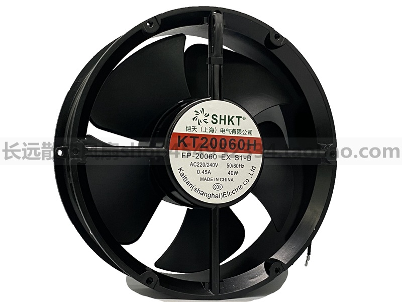 KT22060H散热风扇220V工业轴流式风机110V 380V 22CM机柜配电箱圆