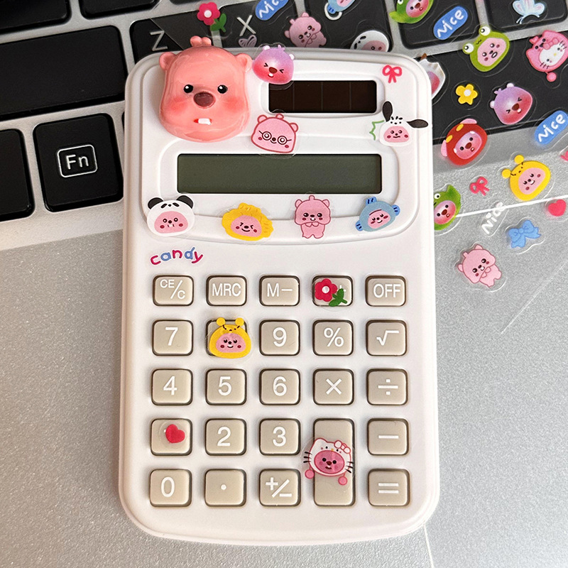 Calculadora de dibujos animados lindo creativo estudiante cultura de oficina producto de alto valor mini computadora portátil al por mayor