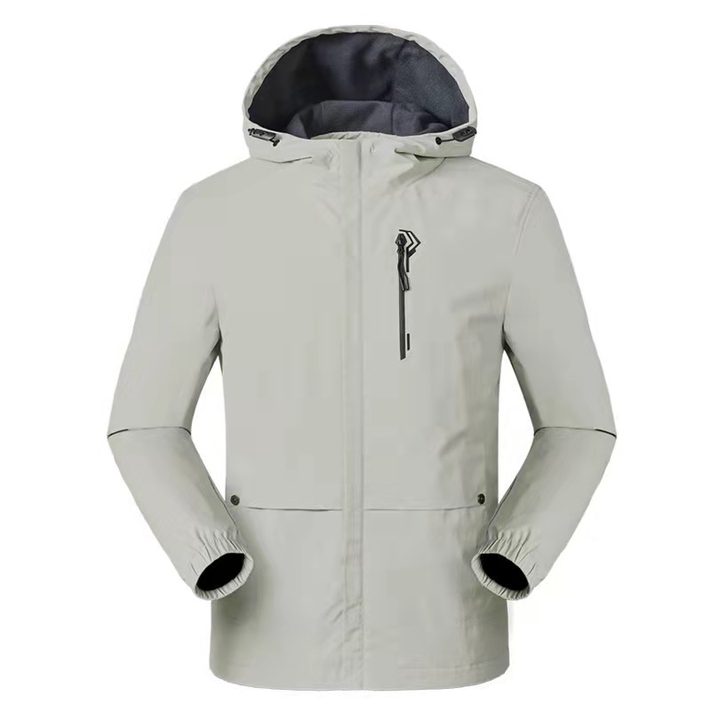 Primavera y otoño chaqueta de los hombres de color sólido chaqueta con capucha al aire libre de los hombres de Moda Ropa de Montañismo deseo Comercio exterior al por mayor
